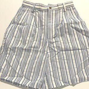 Lands End Blue/White Striped Seersucker Shorts